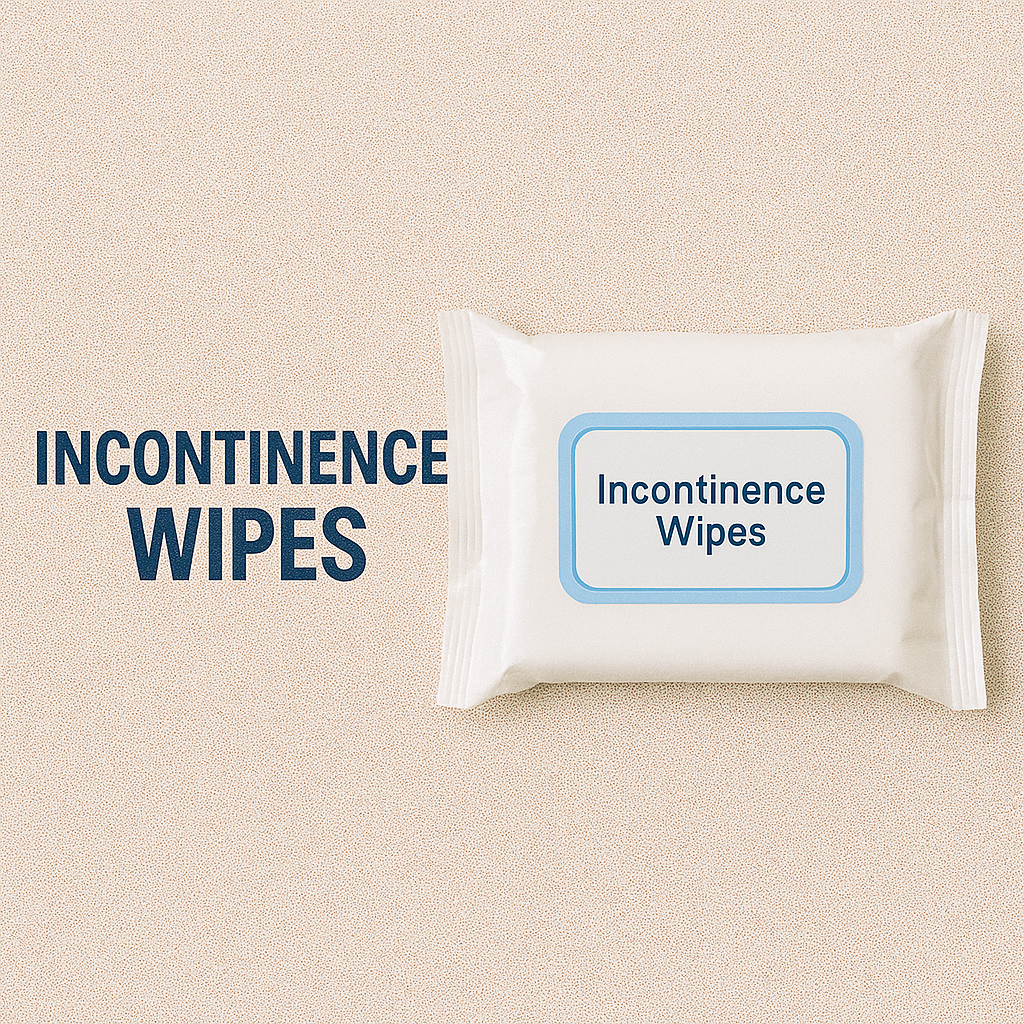 Incontinence wipes — alcohol-based antiseptic wipes used for disinfecting skin and equipment.