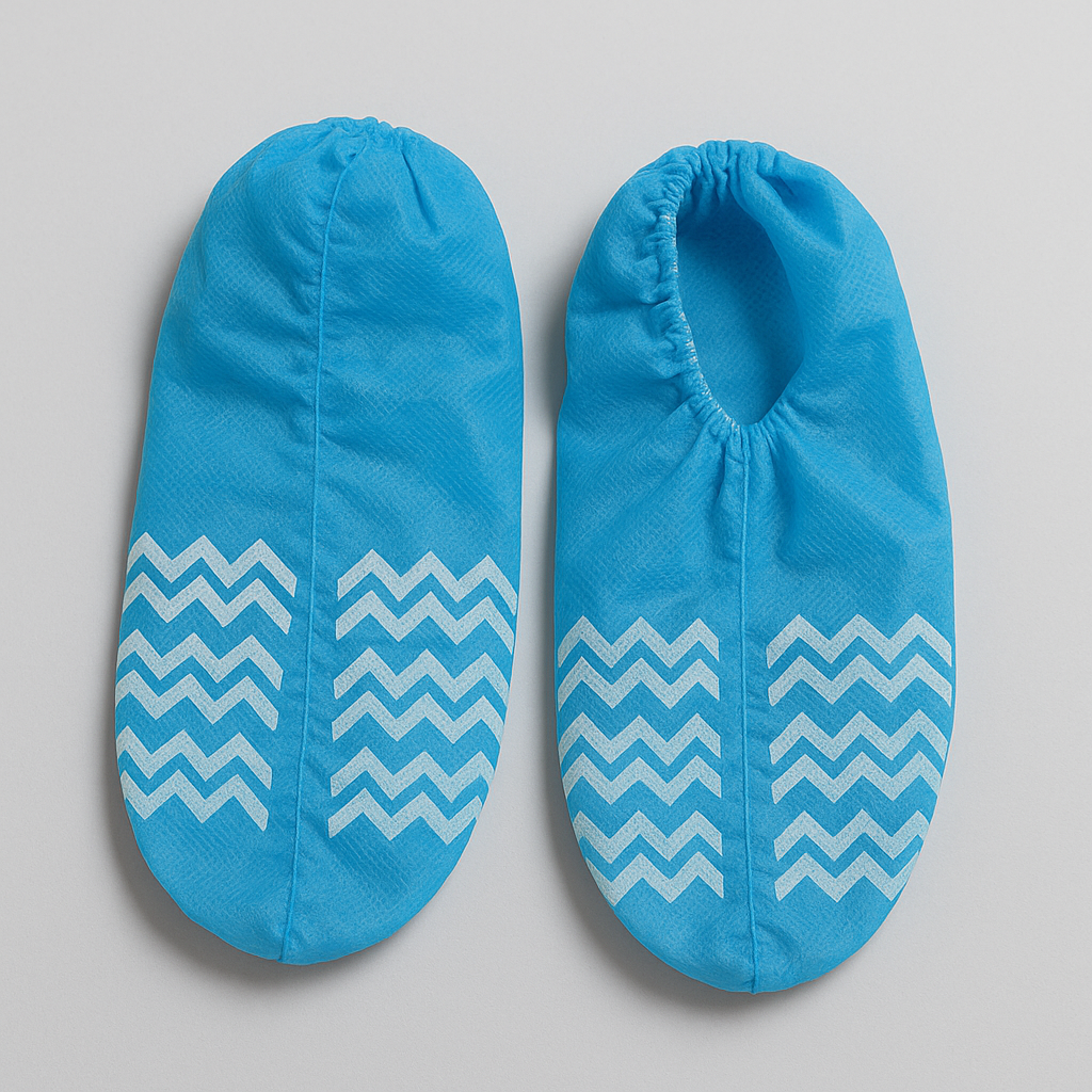 Shoe covers (non-skid) — non-skid design for sterile hospital environments and laboratories.